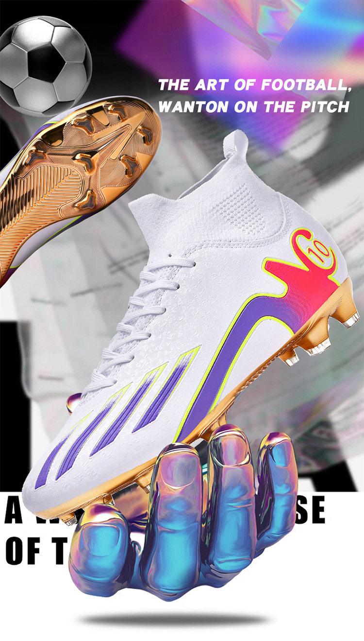 High-top Hallenfußballschuhe Mit Langen Stollen Für Training_voghion.com