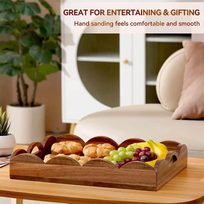Cross-border Wooden Tray Wooden Plate Serving Tray Simple Dining Table Ornaments Farmhouse Decorative Tray Solid Wood Tea Tray Cross-border Wooden Tray Wooden Plate Serving Tray Simple Dining Table Ornaments Farmhouse Decorative Tray Solid Wood Tea Tray