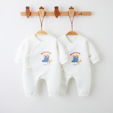 新生嬰兒連體衣0-3個月初生嬰兒純夾棉保暖連體哈衣春季和尚服
