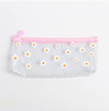 Brand capacious pencil case, Japanese stationery for elementary school students, storage bag PVC, flowered