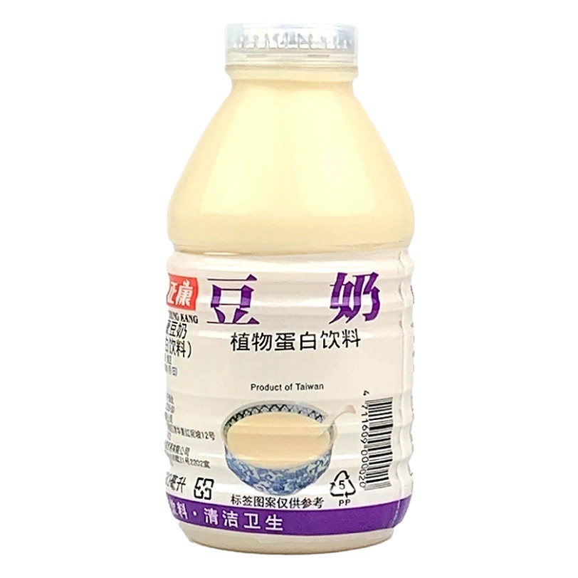Тайвань Импорт Zhengkang Soymilk 330 мл Соевое молоко Белковый напиток Оригинальный завтрак Молоко Питание Зерно