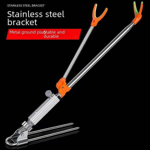 1.91m Stainless Steel Bracket Dual-Purpose Rod Fishing Rod All-Metal Fishing Rod Turret Multi-Directional Rotation