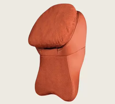 Second-Generation 5D Aviation Headrest Headrest - newly-upgraded-second-generation-cayenne-orange-single-pack-with-neck-and-back-support