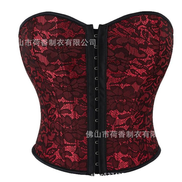 Botón negro y rojo de fila única sin correa de hombro para el pecho de la mujer ropa de forma Amazon AliExpress suministro de comercio electrónico transfronterizo