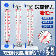 玻璃管液位计消防水池 锅炉水箱不锈钢带刻度水位计油位计有机管