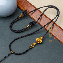 DIY手工编织金丝曼陀罗花结吊坠编绳翡翠玉佛平安扣挂脖高货绳子