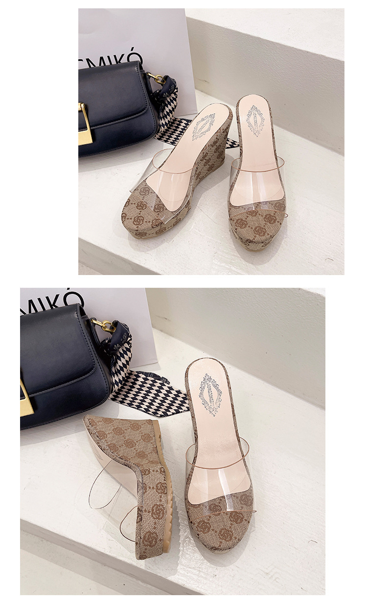 Wedge Sandals For Women Transparent Beach Slippers Stylish_voghion.com