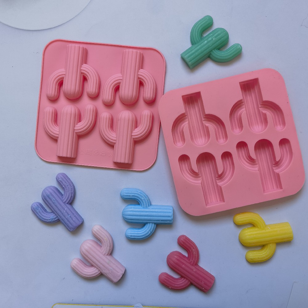 4 cactus 151 chocolate molde de silicona pastel helado pudín molde de postre jabón utensilios