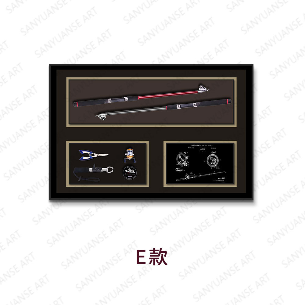 Pintura colgante de pesca de Luya Restaurante junto al mar Restaurante Pescado Mariscos Tienda de productos acuáticos Pescado Tienda Pintura decorativa