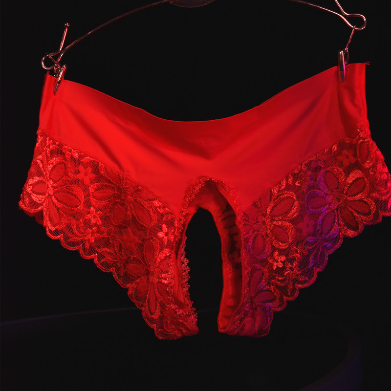 Ropa interior japonesa de mujer sexy entrepierna abierta encaje integrado calzoncillos de seda de hielo Levantamiento de cadera gratis lencería sexy más tamaño tentación