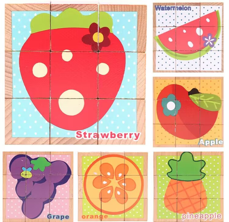 Los niños de madera simulación helado Popsicle forma bloques de construcción rompecabezas cocina cognitiva niños y niñas Juguetes