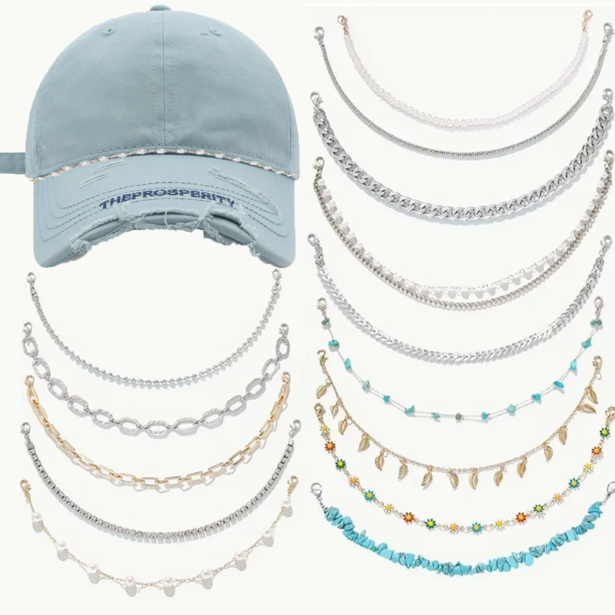 Европейская и американская трансграничная ювелирная мода персонализированная жемчужная цепь со стразами