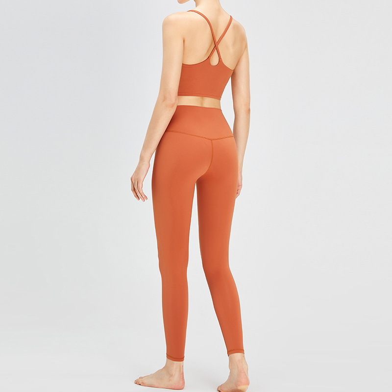 Transfronterizo apretado ropa de yoga traje desnudo fitness chaleco deportes al aire libre cintura alta cadera levantamiento correr yoga Pantalones