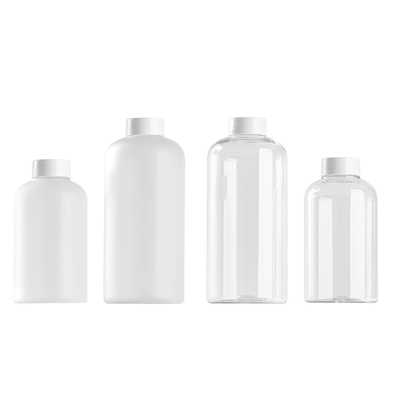 Botella de champú de emulsión PET botella de tapa de plástico de gran capacidad 300 - 500ml botella de gel de baño