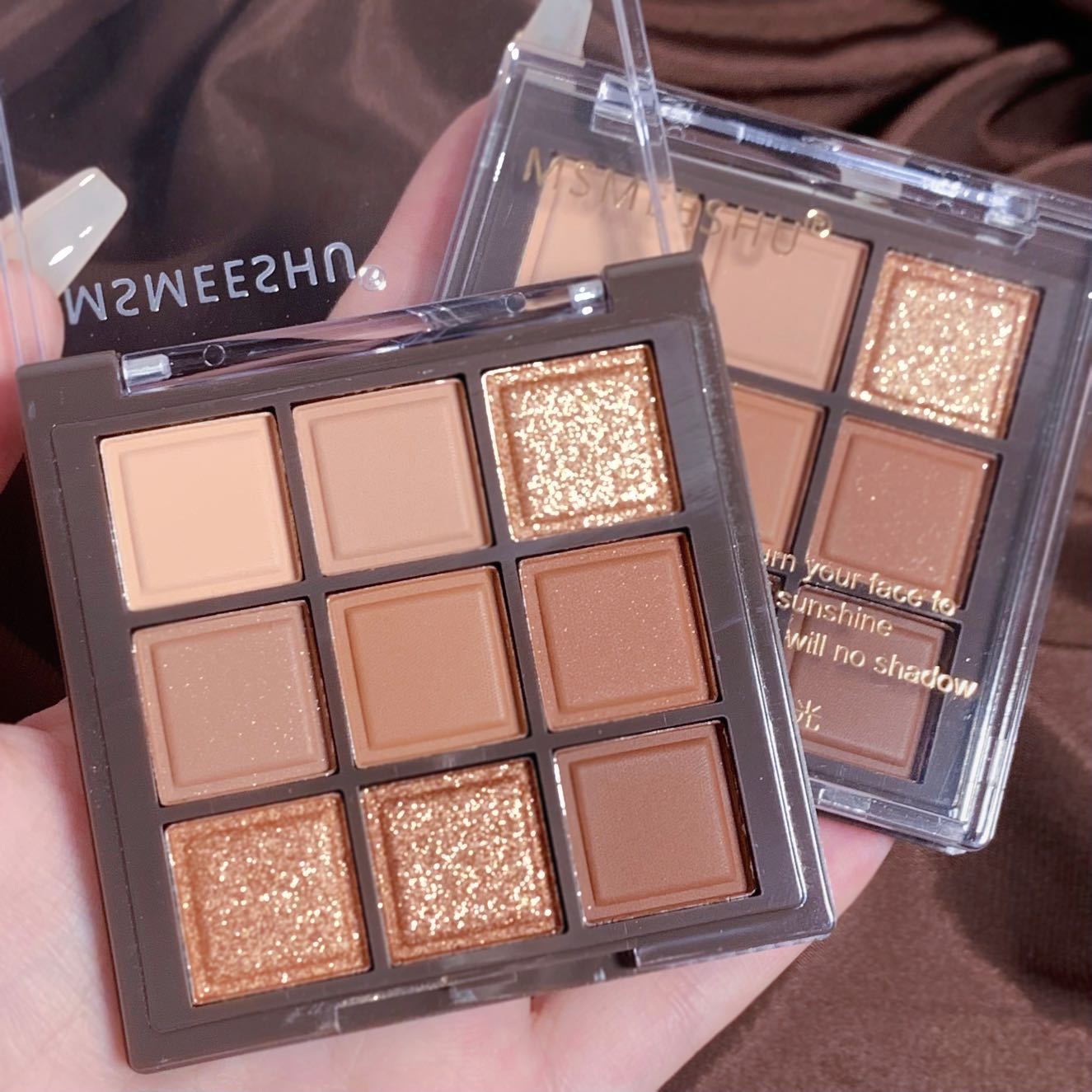 Capel kapeine transparente de nueve colores Placa de sombra de ojos de chocolate marrón cálido color tierra nacarado mate brillante sombra de ojos