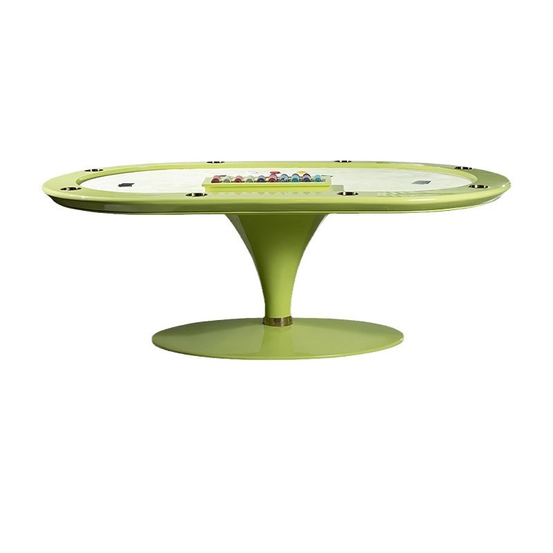 Table de póquer de Texas de estilo italiano 2024 nueva mesa de diseño de club de lujo Oval mesa de ajedrez para 8 personas sala de entretenimiento