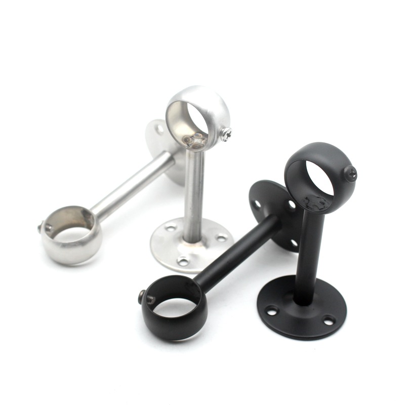 Tubo de toalla de acero inoxidable ropa de asiento secado de varilla colgante brida ropa de asiento varilla colgante asiento de toalla medio colgando asiento barra de cortina tapón