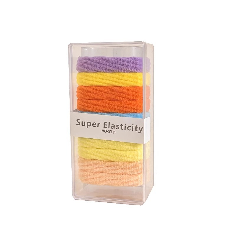 Temperamento simple de alta cola de caballo anillo de cabello de mujer sin costura cuerda de cabeza de alta elasticidad de correa duradera de cabello de cabello tocado