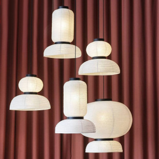 Japanese-Style Pendant Lamp by Isamu Noguchi, Minimalist Creative Internet-Famous Homestay Living Room Dining Table Wabi-Sabi Style Rice Paper Pendant Lamp