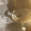 Retro zirconium, pendant, necklace, chain for key bag , simple and elegant design
