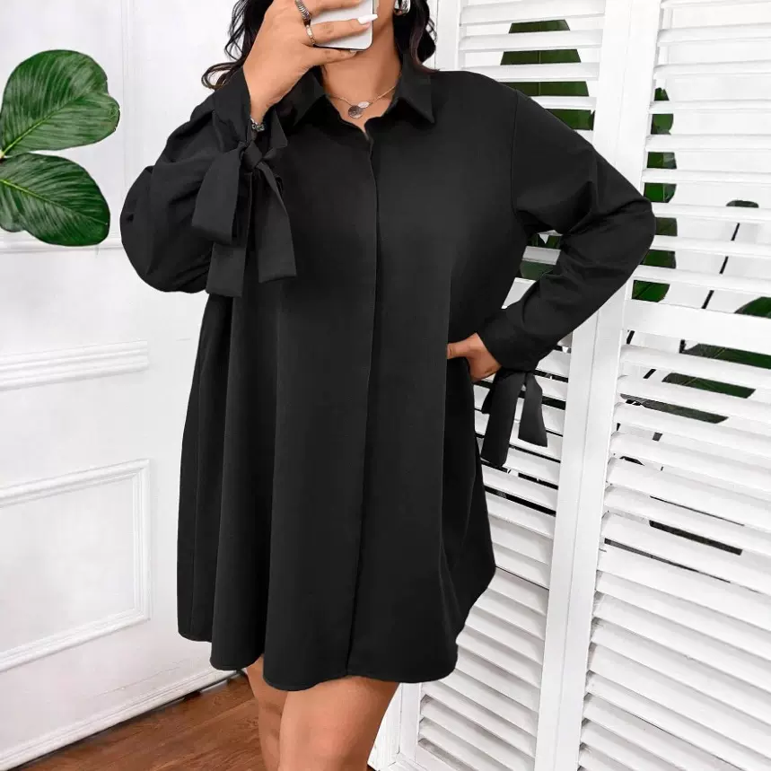 2025跨境欧美外贸女装秋装新款纯色休闲气质长袖衬衫女