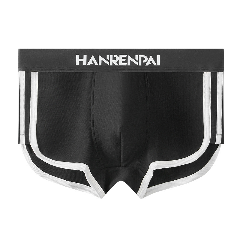 Ropa interior de hombre pantalones cortos de bóxer de algodón para estudiantes adolescentes pantalones deportivos de cuatro esquinas de gran tamaño ropa interior de hombre de cintura media