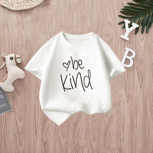 New style English letter short-sleeved boys' summer t-shirt  new children's short-sleeved T-shirt factory wholesale 