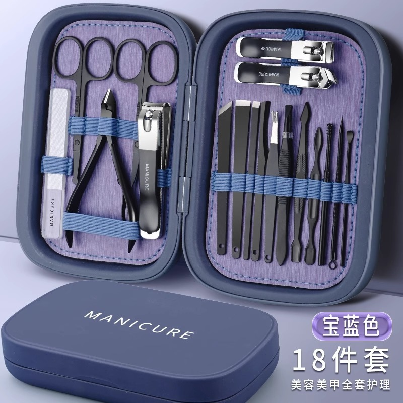 Pedicuría kit de manicure belleza piel muerta al por mayor cortador de uñas conjunto completo de pinzas de garganta de acero inoxidable manicure