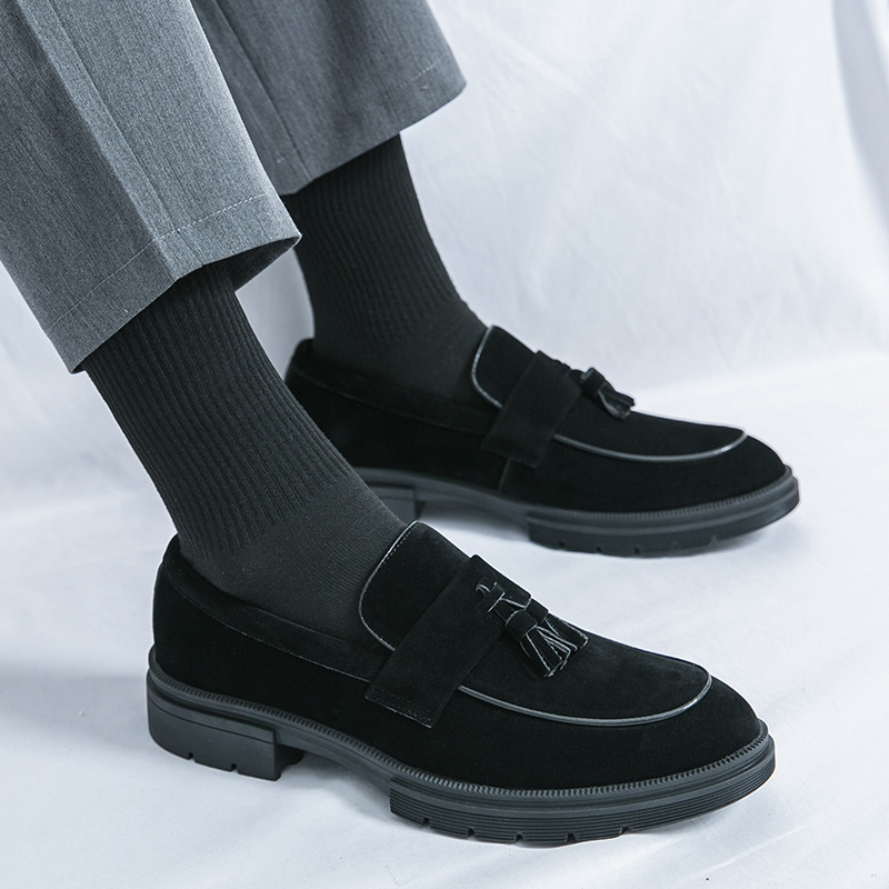 Transfronterizos grandes zapatos de cuero esmaltado de luces de hombre retro moda de negocios zapatos de calzado de calzado 46