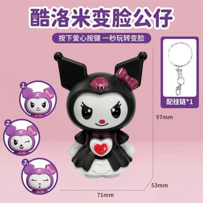 跨境爆款拉布布变脸公仔儿童潮玩摆件娃娃钥匙扣挂件解压玩具批发|undefined