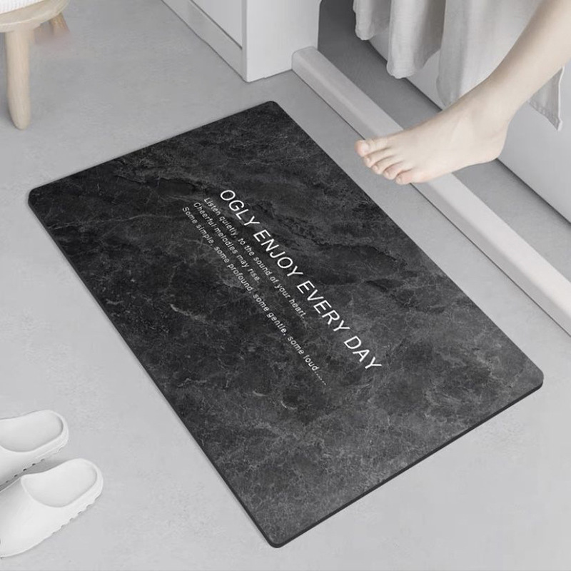 Cross-Border Marble Household Bathroom Carpet Non-Slip Mat Diatomaceous Earth Quick-Drying Water-Absorbing Bathroom Entrance Dirt-Resistant Mat Cross-Border Marble Household Bathroom Carpet Non-Slip Mat Diatomaceous Earth Quick-Drying Water-Absorbing Bathroom Entrance Dirt-Resistant Mat