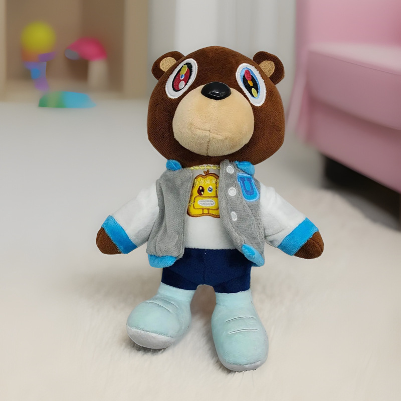 カニエ・テディベアぬいぐるみ同型Kanyeteddybear人形布製おもちゃ超柔らか短毛ぬいぐるみ|undefined
