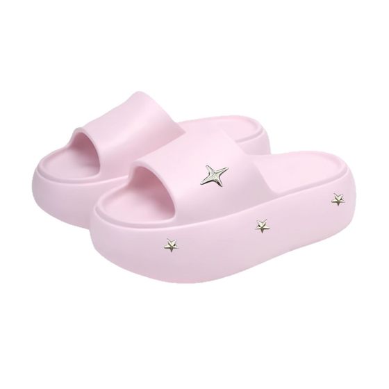 New EVA Outer Wear Sandals and Slippers Women's Small Thick Bottom Heightened Shit Feeling Summer All-match Dress Super Hot