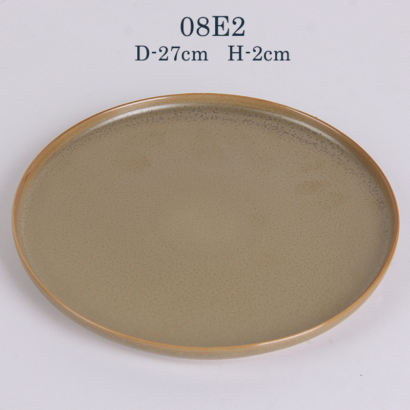 Asa Comercio exterior profundo y superficial placa redonda de cerámica Hotel hogar plato de cerámica plato de fruta ensalada placa occidental Placa de carne