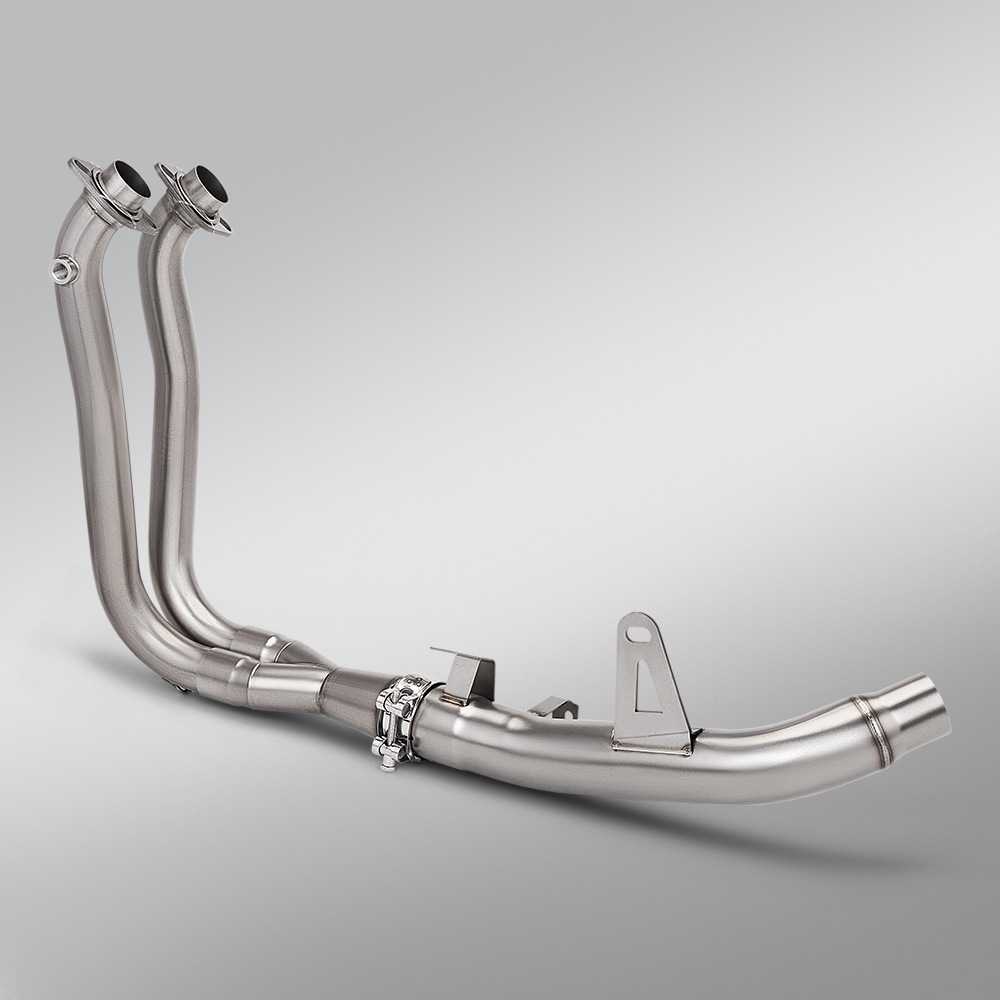 Suitable for Motorcycle Modification, Stainless Steel Split Front Exhaust Pipe to Connect to the Original Rear Section