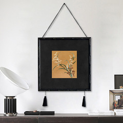 2024 New Chinese Style Orchid and Tassel Decorative Painting for Medieval Living Room Entrance Bedroom Study Elegant Classic Wall Art