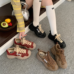 首谷设计感小众丑萌厚底鞋女2025新款巨好看休闲百搭老爹鞋ins潮