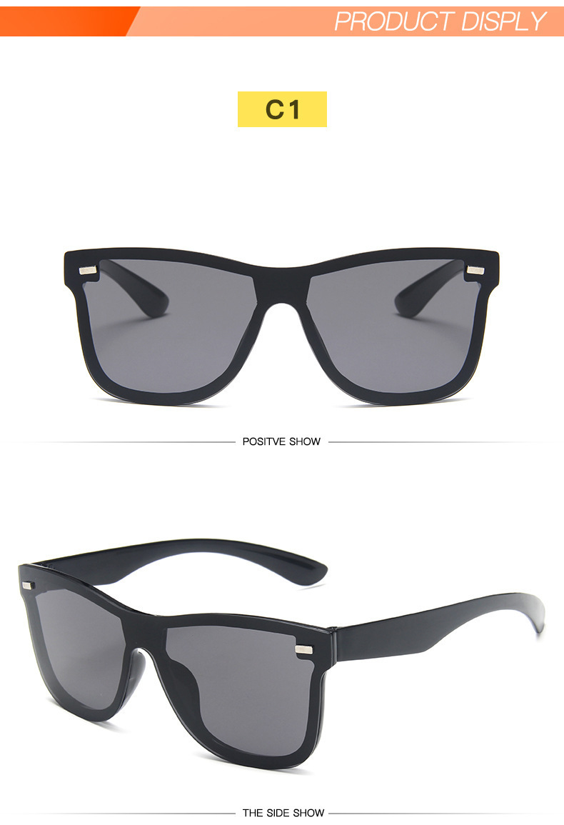 European And American Trendy Women's Large-frame Personalized Sunglasses Men's Dazzling Reflective Mercury Windshield One-piece Sunglasses_viptrois.com