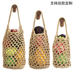 手織りかぎ針編みフルーツメッシュバッグ収納メッシュバッグ綿ロープかぎ針編みキッチン収納メッシュバッグハンギングバッグ