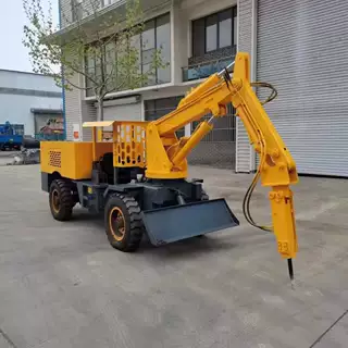 旋转结构工作臂撬毛锤头巷道清理机 2XMPYT-96/750矿用巷道清理机