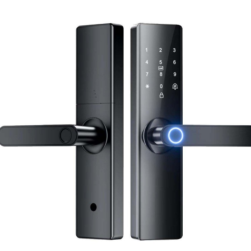 Cerradura Inteligente con Reconocimiento Facial y Huella Digital para Puertas de Madera