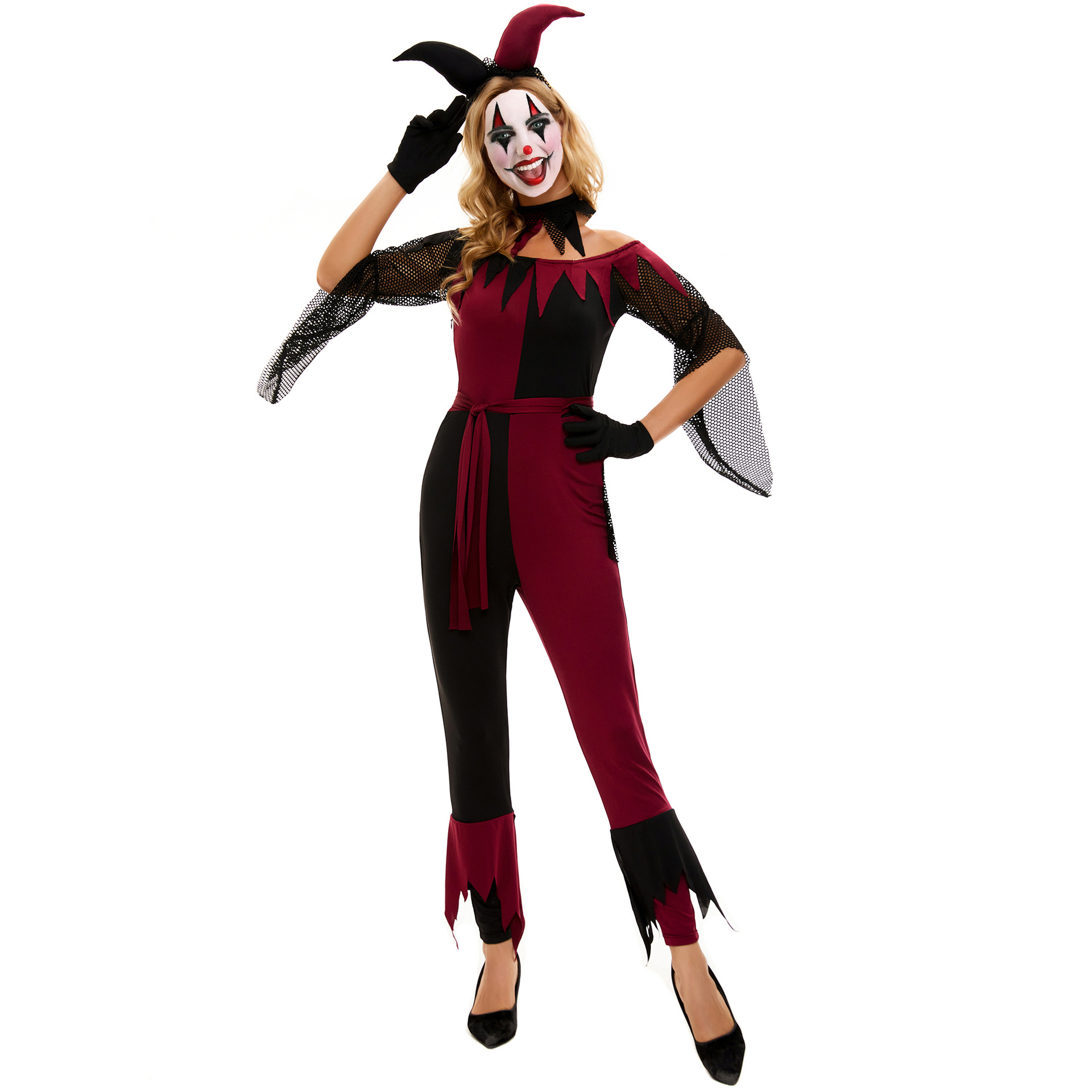 thumbnail image 1 of Disfraces de Halloween 2024 M-XL Nuevos disfraces de Halloween Ropa para actuaciones escénicas Disfraces de payaso Juego de rol Cos Actuación circense, 1 of 5