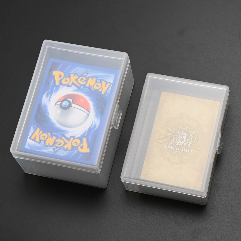 Transparent Card Box Plus Pokémon Three Kingdoms Game King Graded Card Box Large Capacity Hand Card Storage Box Transparent Card Box Plus Pokémon Three Kingdoms Game King Graded Card Box Large Capacity Hand Card Storage Box