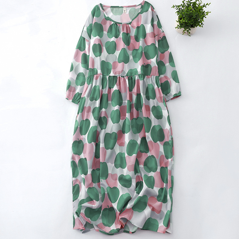 Japanese and Korean in stock 2024 Summer New Small Apple dress Swaying Flower Skirt Midi Dress