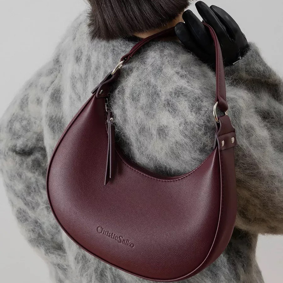 2024 New Trendy Women's Crossbody Handheld Half-Moon Bag Fashion Light Luxury High-End Portable Large-Capacity Shoulder Bag