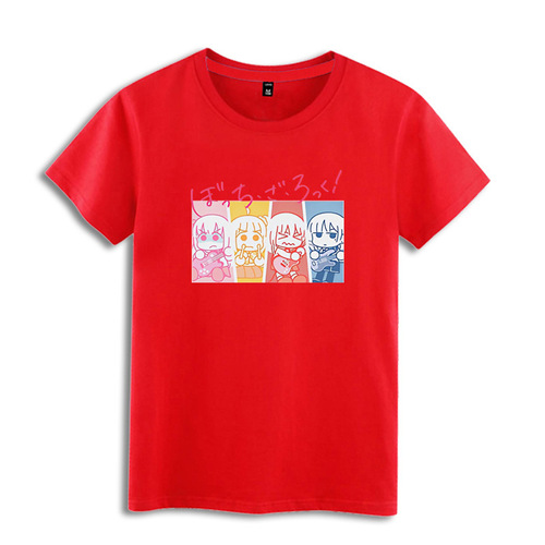 Lonely Rock's Goro Tsuboi Same Style T-Shirt Boqi Sauce White Short Sleeve Merchandise Pain Clothes Cosplay Short Sleeve Top