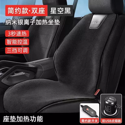 [Daifa] Silver ion car, Multi-function pad - black-two-seats-heated-12v-power-outlet-timer