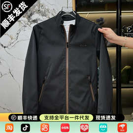 2026春季新款男士原色休闲商务春秋季长袖男翻领立领百搭夹克上衣