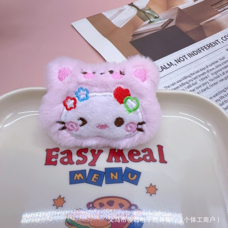新款创意毛绒kt猫变装玩偶配件DIY胸针发饰材料挂坠钥匙扣挂饰|undefined