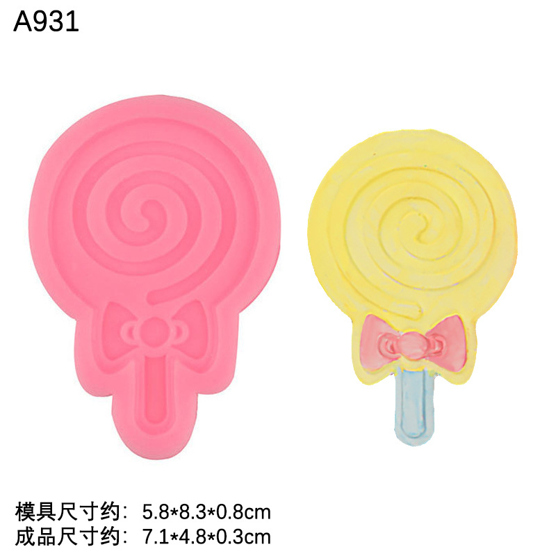 Grande y pequeño Lollipop silicona fondant cake molde para hornear DIY chocolate aromaterapia yeso decoración Accesorios